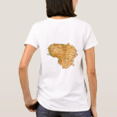リトアニアの旗+地図+テキスト Tシャツ (裏面)