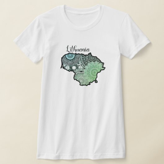 リトアニアの曼荼羅 Tシャツ (レイダウン)