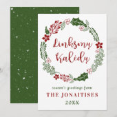 リトアニアの楽しいクリスマス、カスタム シーズンカード (正面/裏面)