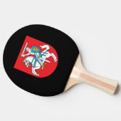 リトアニアの紋章 卓球ラケット (横)
