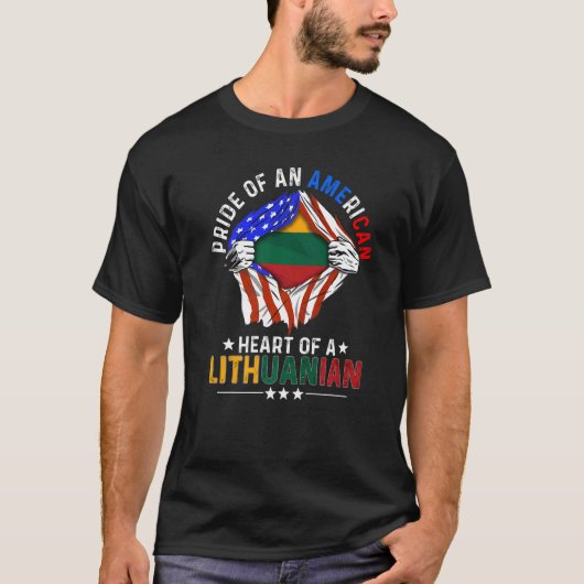 リトアニアアメリカンアメリカプライド外国産リトアニア Tシャツ (正面)