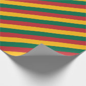 リトアニアインスパイア色色ストライプ旗 ラッピングペーパー (角)