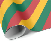 リトアニアインスパイア色色ストライプ旗 ラッピングペーパー (ロールコーナー)