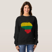 リトアニアカントリーおよびリトアニア国旗 スウェットシャツ (正面フル)