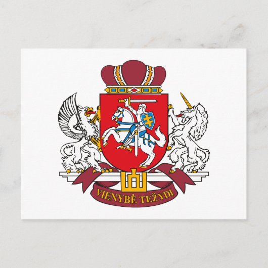リトアニアコートオブアームズ ポストカード (正面)