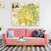 リトアニアパノラママップリトアニア キャンバスプリント (インサイチュ (リビング))