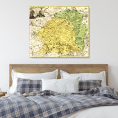 リトアニアパノラママップリトアニア キャンバスプリント (インサイチュ (寝室))