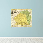 リトアニアパノラママップリトアニア キャンバスプリント (インサイチュ (ウッドフロア))
