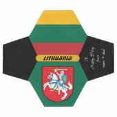 リトアニアパーソナライズされた国旗、サッカーの写真 サッカーボール (フラット)