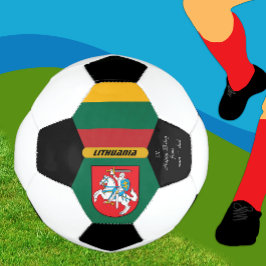 リトアニアパーソナライズされた国旗、サッカーの写真 サッカーボール