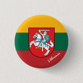 リトアニアボタン、愛国者国旗のファッション 缶バッジ (正面)