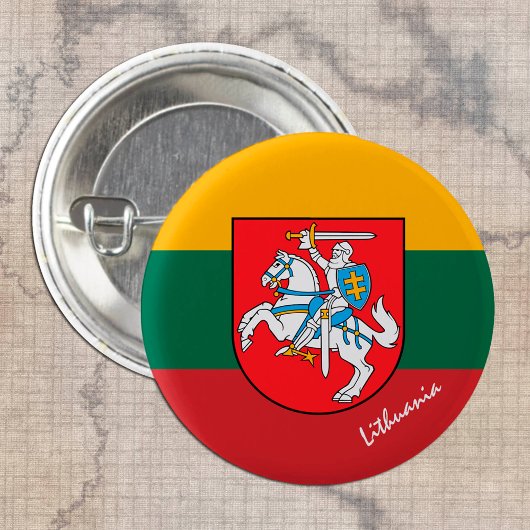 リトアニアボタン、愛国者国旗のファッション 缶バッジ