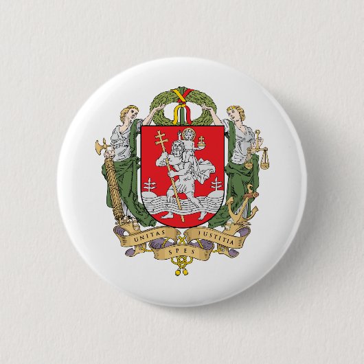 リトアニアボタンCoat of arms of Vilnius 缶バッジ (正面)