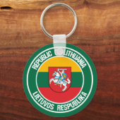 リトアニアラウンドエンブレム キーホルダー (正面)