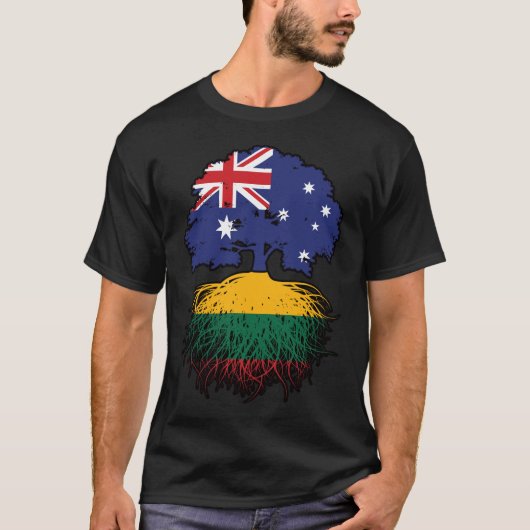 リトアニアリトアニアオーストラリアツリー Tシャツ (正面)