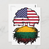 リトアニアリトアニアAmerican USA統一された州 ポストカード (正面/裏面)