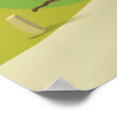 リトアニアヴィンテージスタイル旅行ポスター ポスター (角)