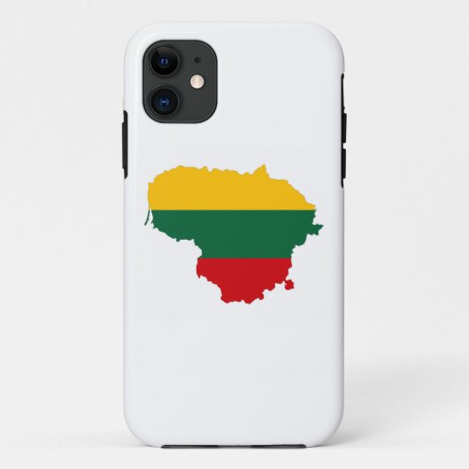 リトアニア国国旗の地図の形の記号 Case-Mate iPhoneケース (裏面)