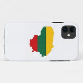 リトアニア国国旗の地図の形の記号 Case-Mate iPhoneケース (裏面(横))