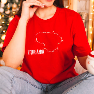 リトアニア国地図 リトアニアの土地面積の概要 Tシャツ