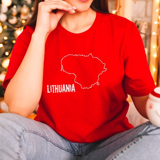 リトアニア国地図 リトアニアの土地面積の概要 Tシャツ