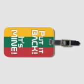 リトアニア国旗おもしろい国 ラゲッジタグ (正面横)