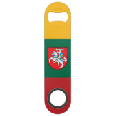 リトアニア国旗のコート・オブ・アームズ スピード栓抜き (裏面)