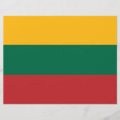 リトアニア国旗のフライヤー チラシ (裏面)