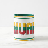 リトアニア国旗の愛国的なコーヒー マグカップ (中央)