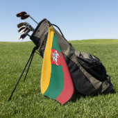 リトアニア国旗の紋章 ゴルフタオル (グリーン)