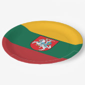 リトアニア国旗の紋章    ペーパープレート (アングル)