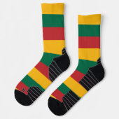 リトアニア国旗を持つアスレティッククルー靴下 ソックス (左)