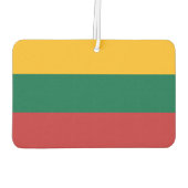 リトアニア国旗を掲げたカーエアーフレッシュナー カーエアーフレッシュナー (裏面)