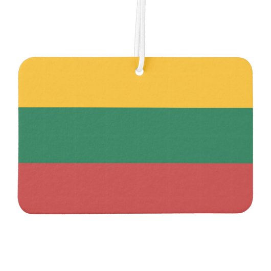 リトアニア国旗を掲げたカーエアーフレッシュナー カーエアーフレッシュナー (裏面)