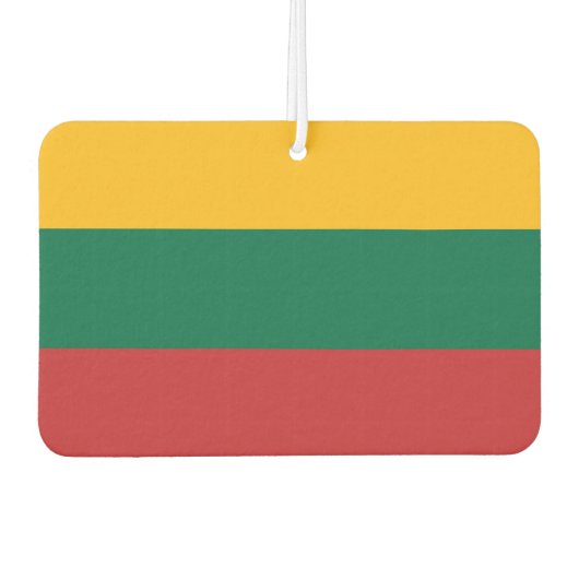 リトアニア国旗を掲げたカーエアーフレッシュナー カーエアーフレッシュナー (正面)