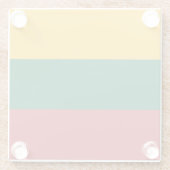 リトアニア国旗を掲げたガラスのコースター ガラスコースター (裏面)