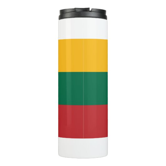リトアニア国旗を掲げたサーマルタンブラー タンブラー (裏面)