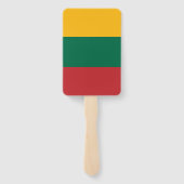 リトアニア国旗を掲げたハンドファンのセット ハンドファン (裏面)