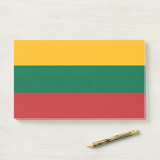 リトアニア国旗を掲げたメモ ポストイット (デスク)
