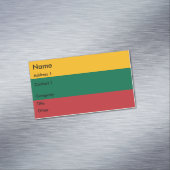 リトアニア国旗を掲げた名刺マグネット マグネット名刺 (インサイチュ)