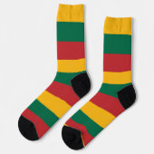 リトアニア国旗を掲げた女性用ソックス ソックス (左)