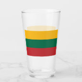 リトアニア国旗を掲げた愛国的なガラス杯 タンブラーグラス (裏面)