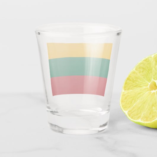 リトアニア国旗を掲げた愛国的なショットグラス ショットグラス (裏面)