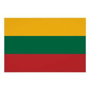 リトアニア国旗を掲げた愛国的なポスター ポスター