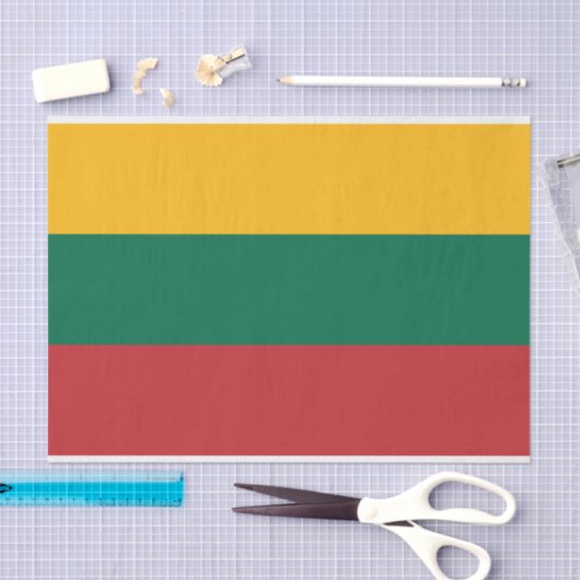リトアニア国旗を掲げた愛国的ティッシュペーパー 薄葉紙 (クラフト)