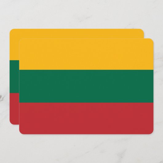 リトアニア国旗を掲げた愛国的招待状 招待状 (正面/裏面)