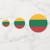 リトアニア国旗を掲げた表紙吹雪 コンフェッティ (裏面)