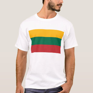 リトアニア国旗を掲げたTシャツ Tシャツ
