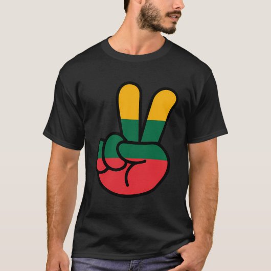 リトアニア国旗リトアニア Tシャツ (正面)