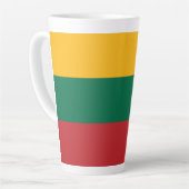リトアニア国旗 カフェラテマグ (左アングル)
